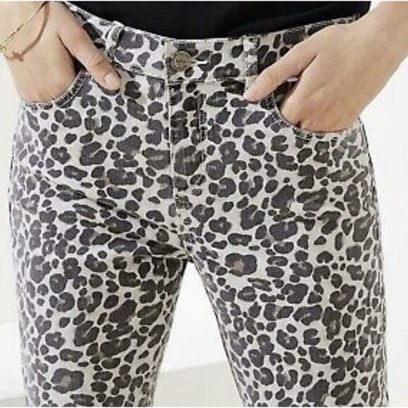 Ann Taylor LOFT Leopard Print Jeans Modern Skinny Ankle Pants Womens 8/10 - Picture 4 of 11